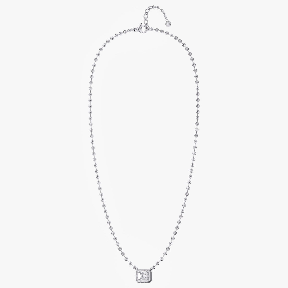 3.10 Carat Emerald and Round Cut Lab Grown Diamond Collar Necklace Jewelry