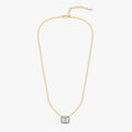 3.10 Carat Emerald and Round Cut Lab Grown Diamond Collar Necklace Jewelry