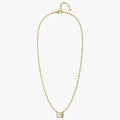 3.10 Carat Emerald and Round Cut Lab Grown Diamond Collar Necklace Jewelry