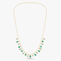 9.60 Carat Multishape Lab Grown Diamond and Gemstone Chain Necklace Jewelry