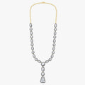 35.00 Carat Shield and Oval Cut Lab Grown Diamond Teardrop Necklace