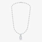 14.29 CTW Fancy Lab Grown Diamond Cluster Necklace