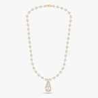 14.29 CTW Fancy Lab Grown Diamond Cluster Necklace