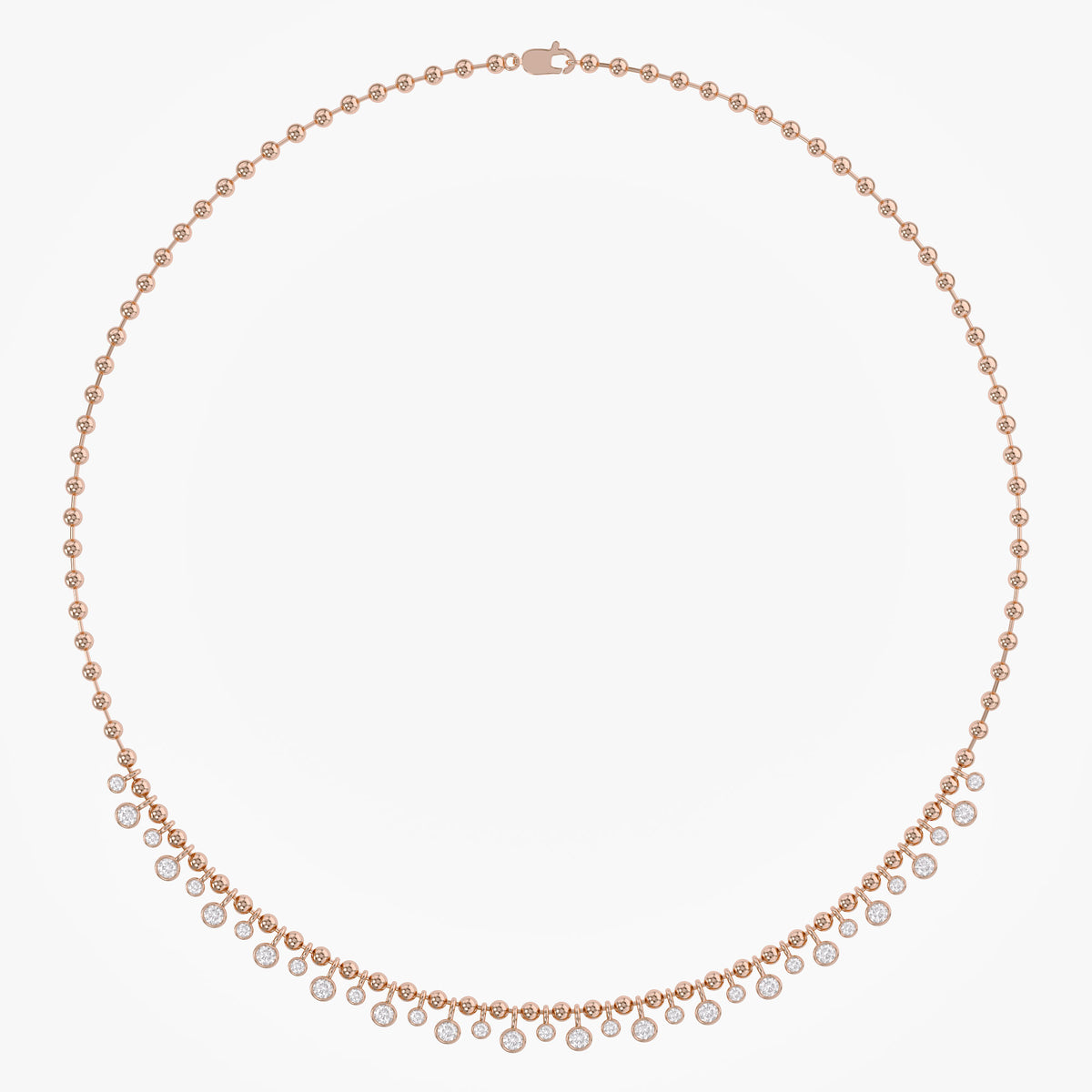 1.30 TCW Lab Grown Diamond Round Prong Set Necklace
