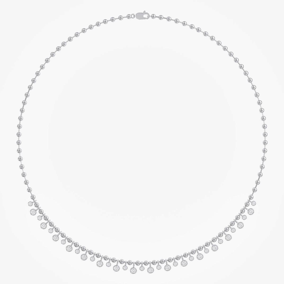 1.30 TCW Lab Grown Diamond Round Prong Set Necklace