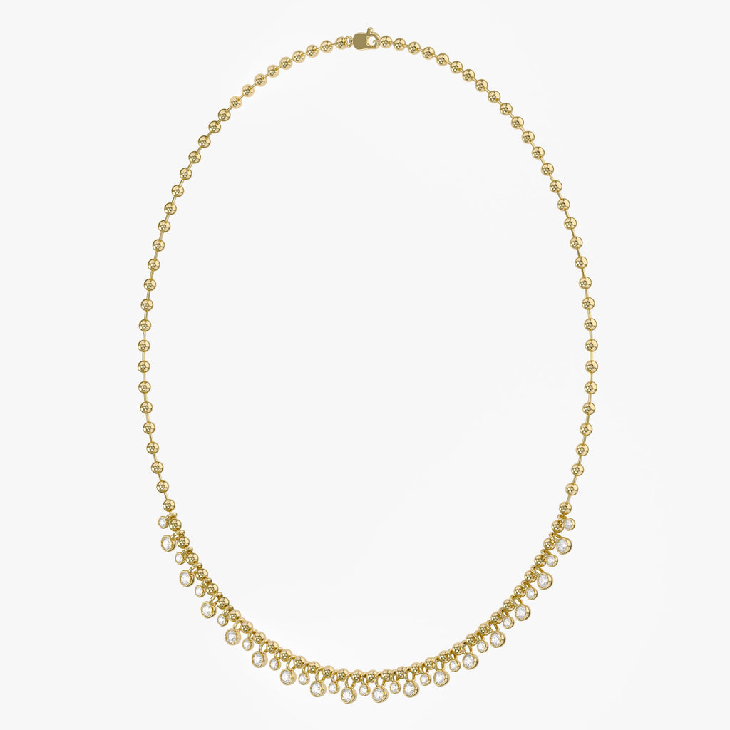 1.30 TCW Lab Grown Diamond Round Prong Set Necklace