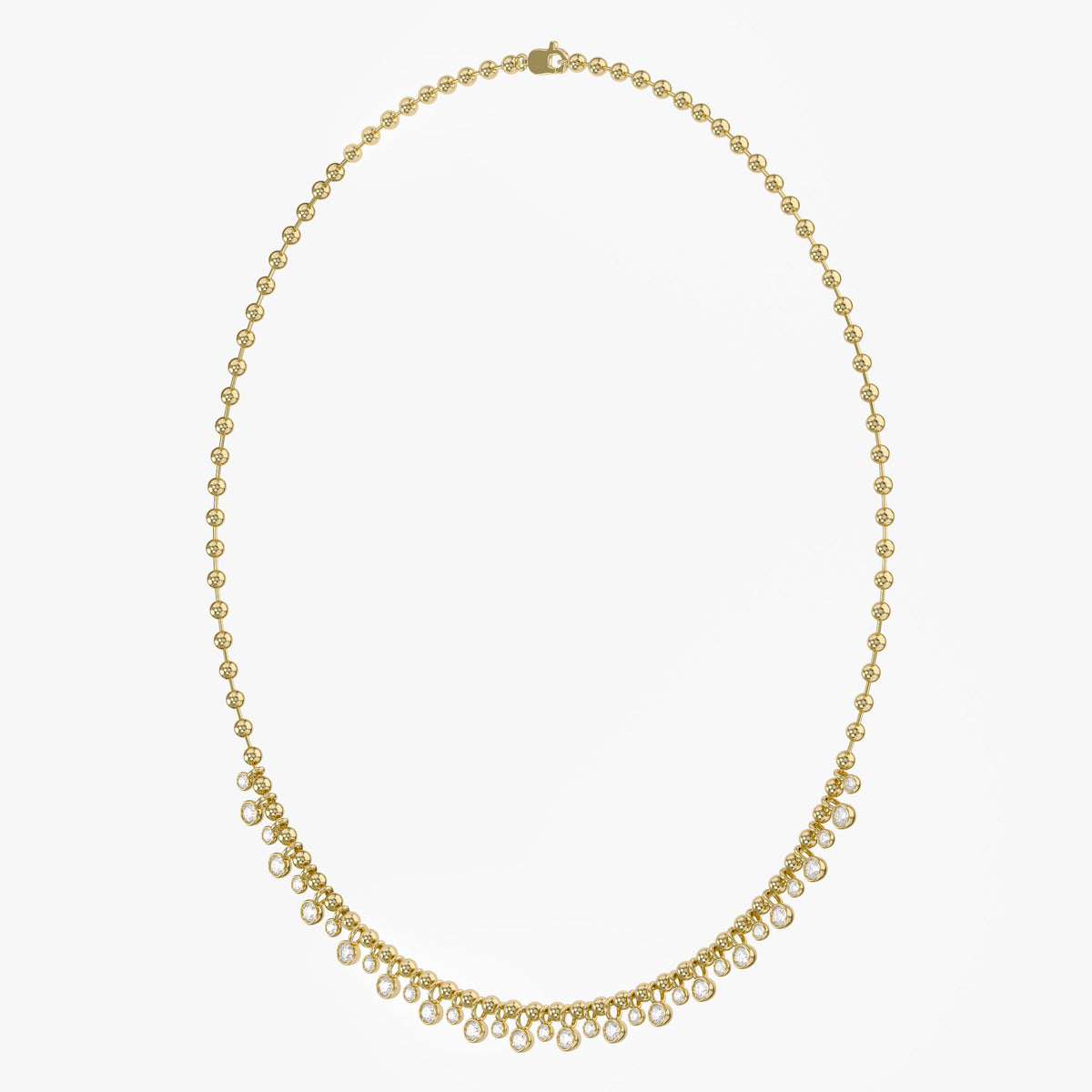 1.30 TCW Lab Grown Diamond Round Prong Set Necklace