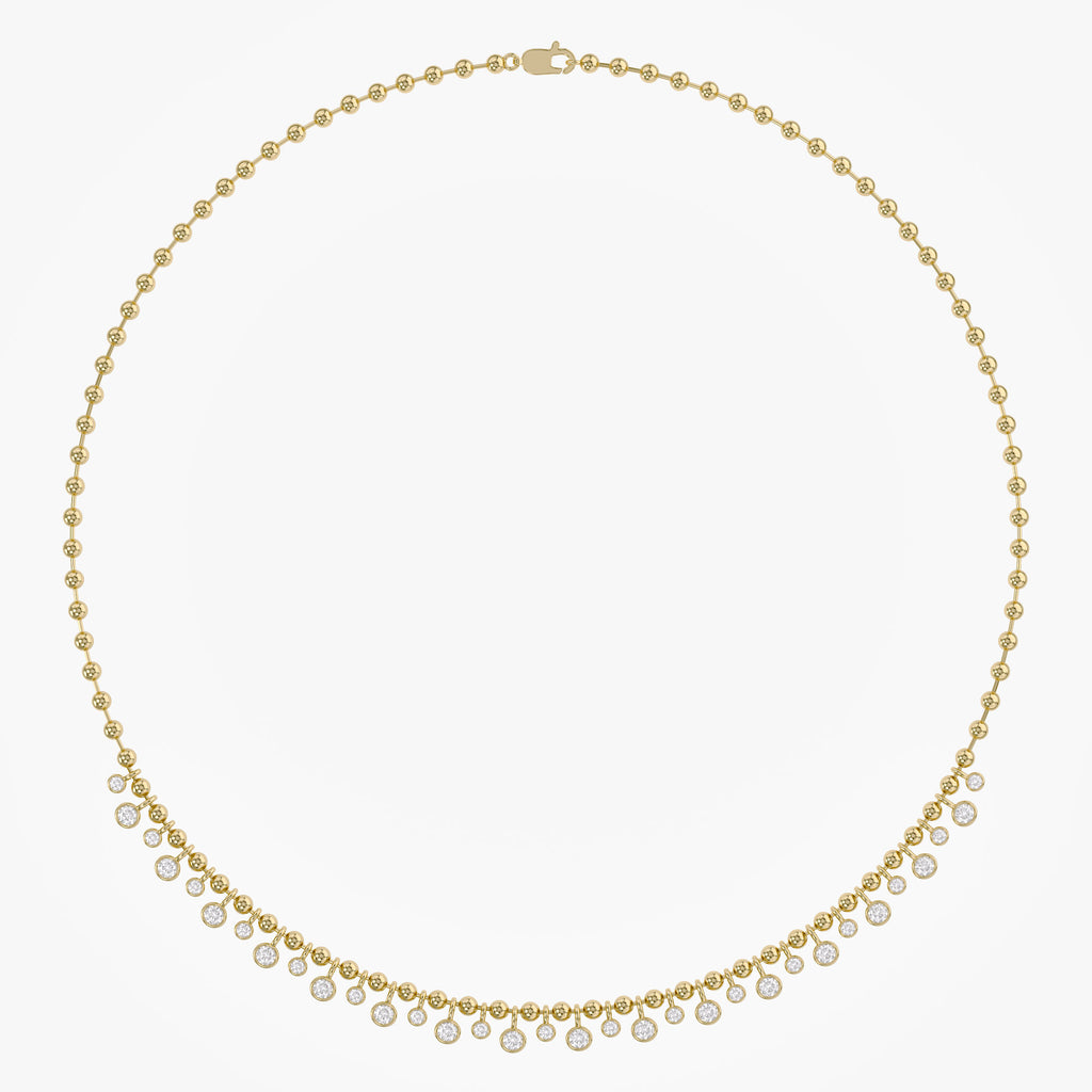 1.30 TCW Lab Grown Diamond Round Prong Set Necklace