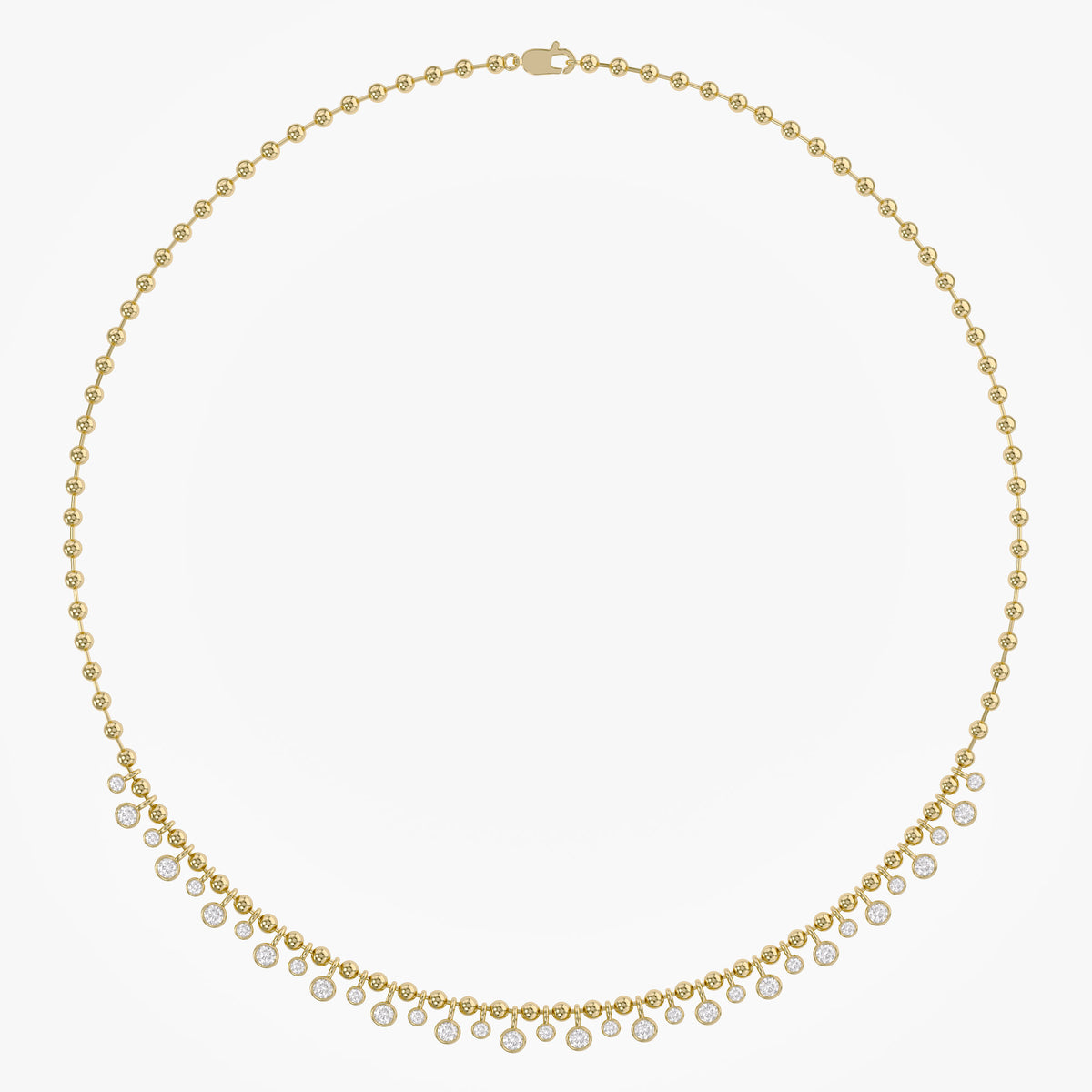 1.30 TCW Lab Grown Diamond Round Prong Set Necklace