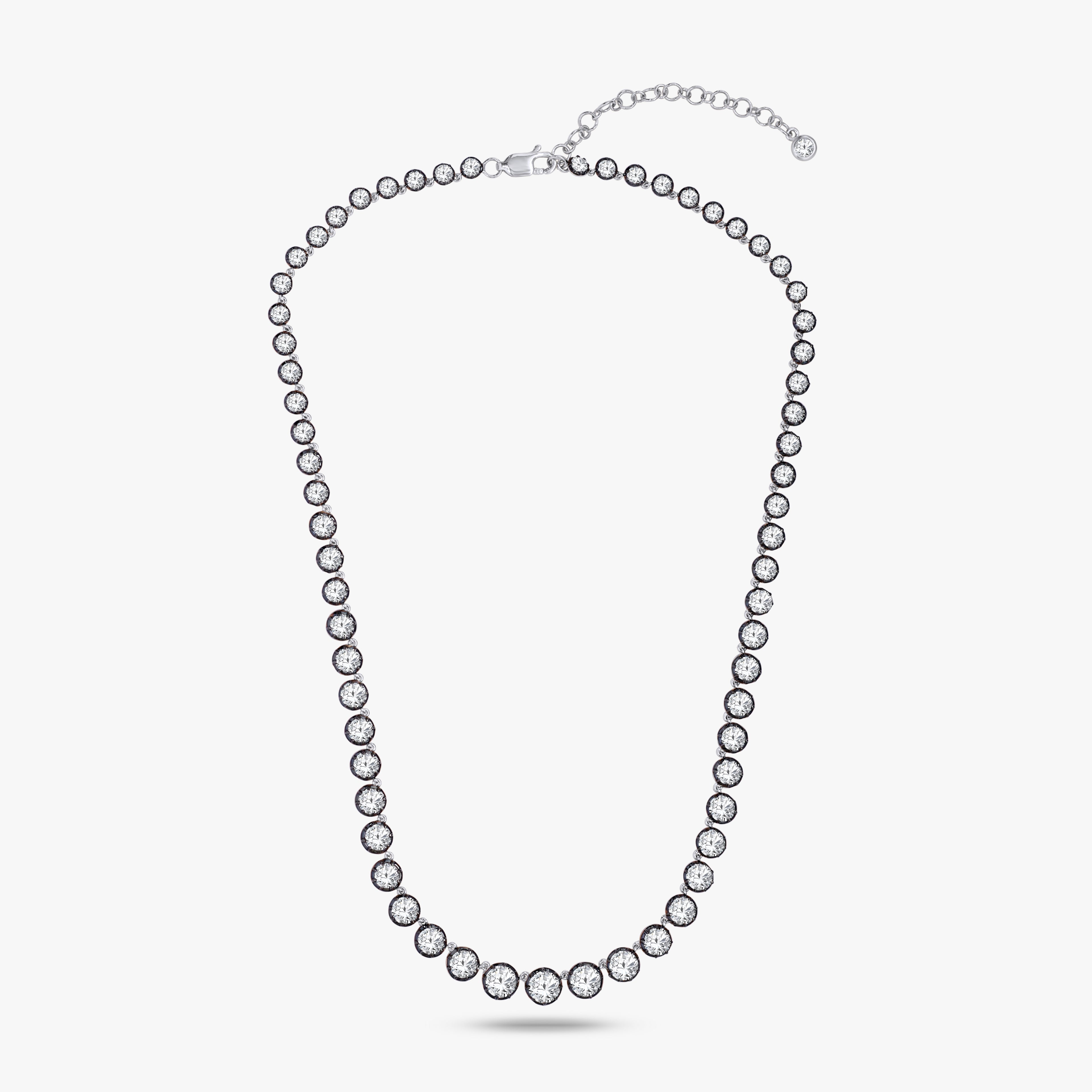 11.48 CTW Round Lab Grown Diamond Luxury Tennis Necklace