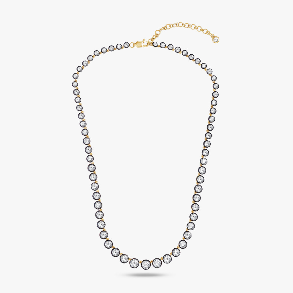 11.48 CTW Round Lab Grown Diamond Luxury Tennis Necklace