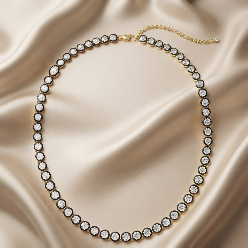 12.12 CTW Round Lab Grown Diamond Luxury Tennis Necklace
