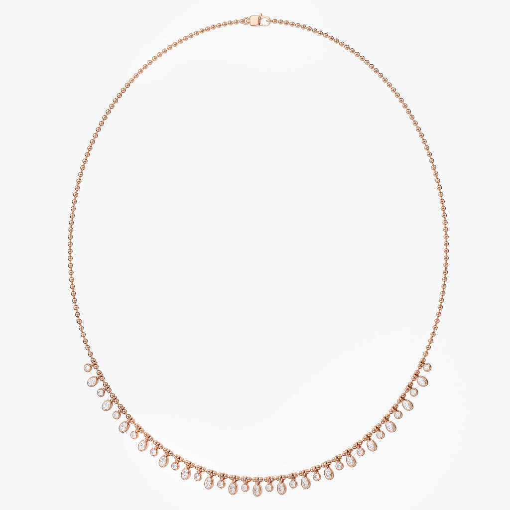 1.15 CTW Oval & Round Lab Grown Diamond Necklace