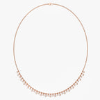 1.15 CTW Oval & Round Lab Grown Diamond Necklace