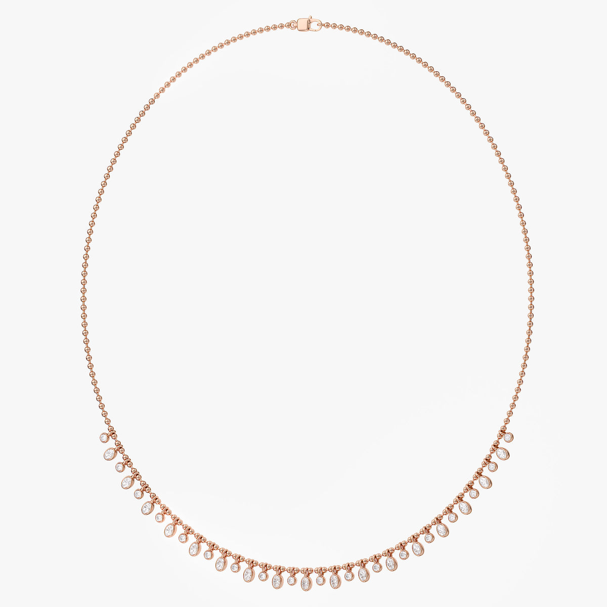 1.15 CTW Oval & Round Lab Grown Diamond Necklace