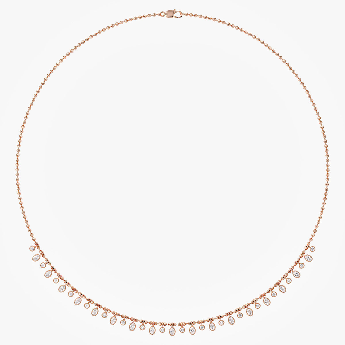 1.15 CTW Oval & Round Lab Grown Diamond Necklace