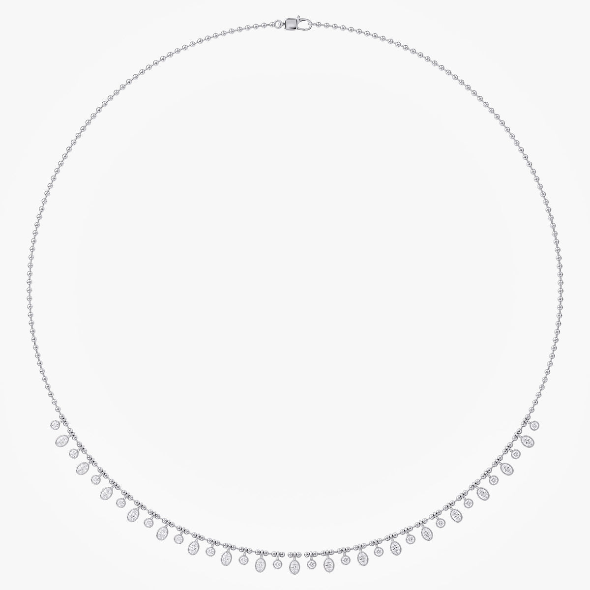 1.15 CTW Oval & Round Lab Grown Diamond Necklace