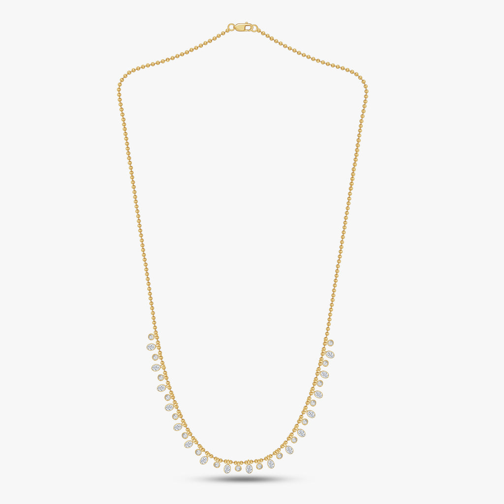 1.24 CTW Oval & Round Lab Grown Diamond Necklace