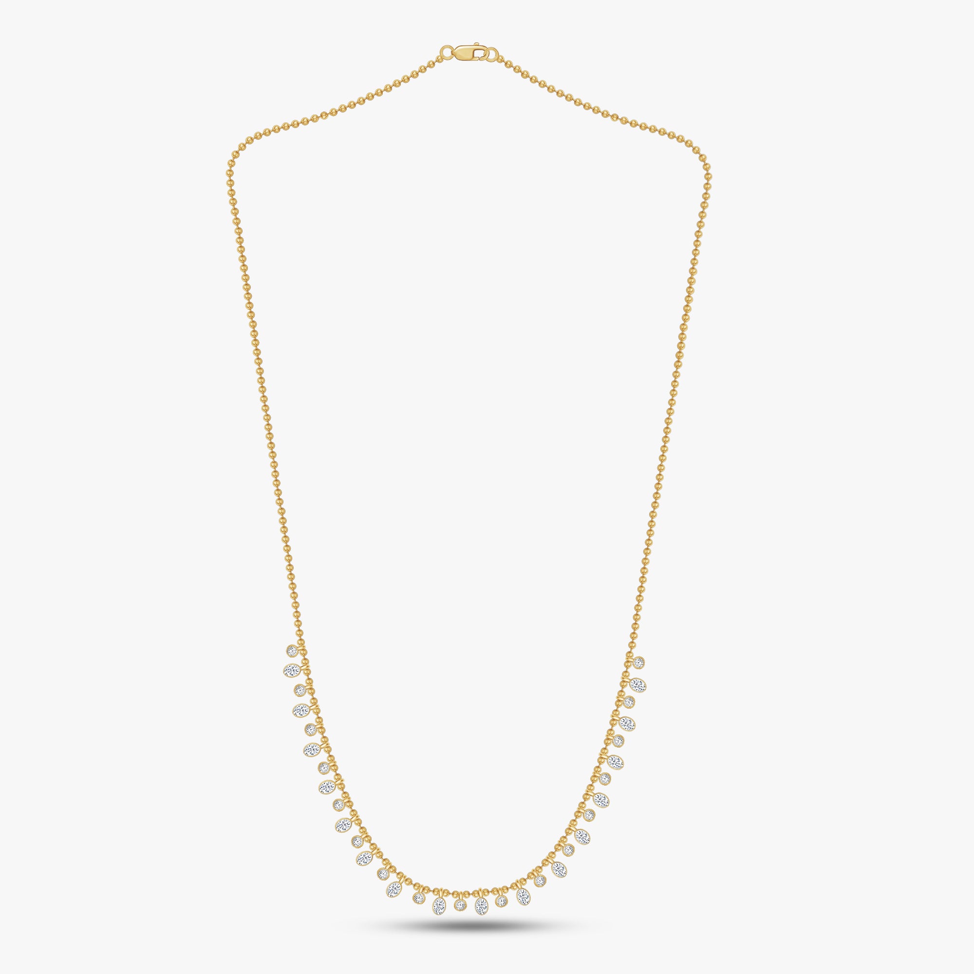 1.24 CTW Oval & Round Lab Grown Diamond Necklace