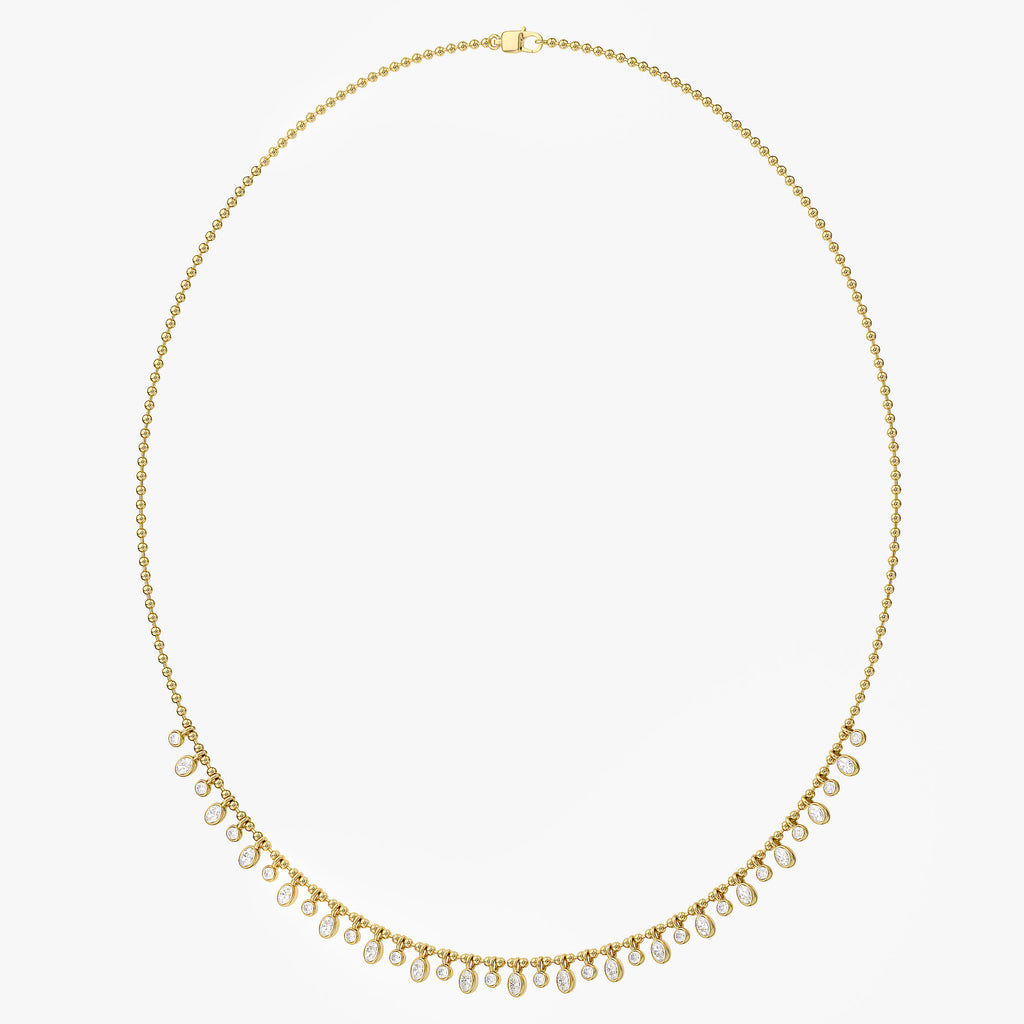 1.15 CTW Oval & Round Lab Grown Diamond Necklace