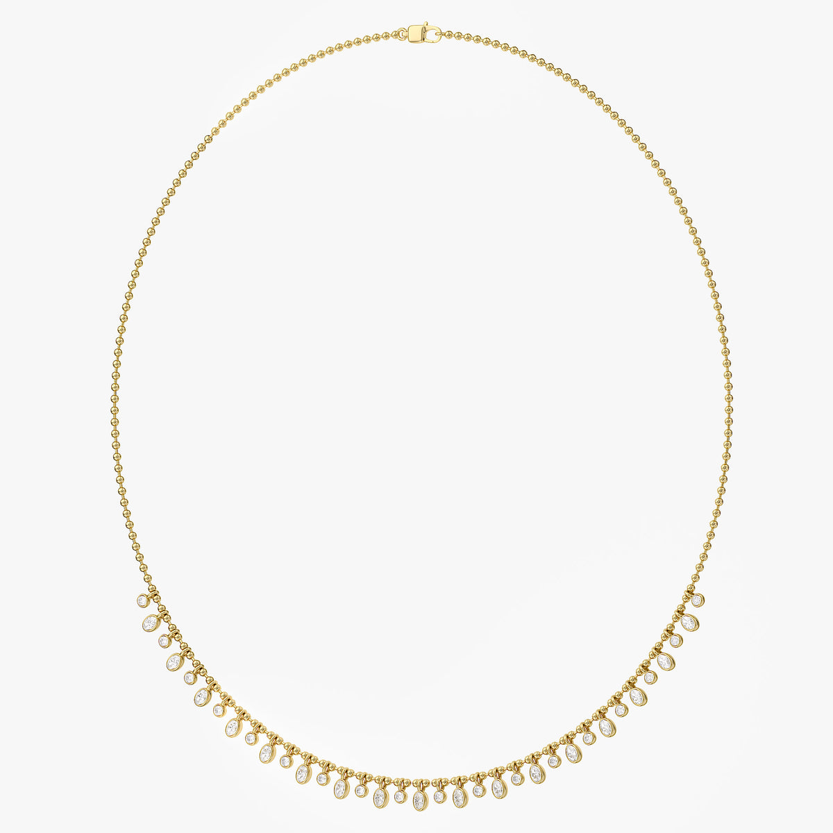 1.15 CTW Oval & Round Lab Grown Diamond Necklace
