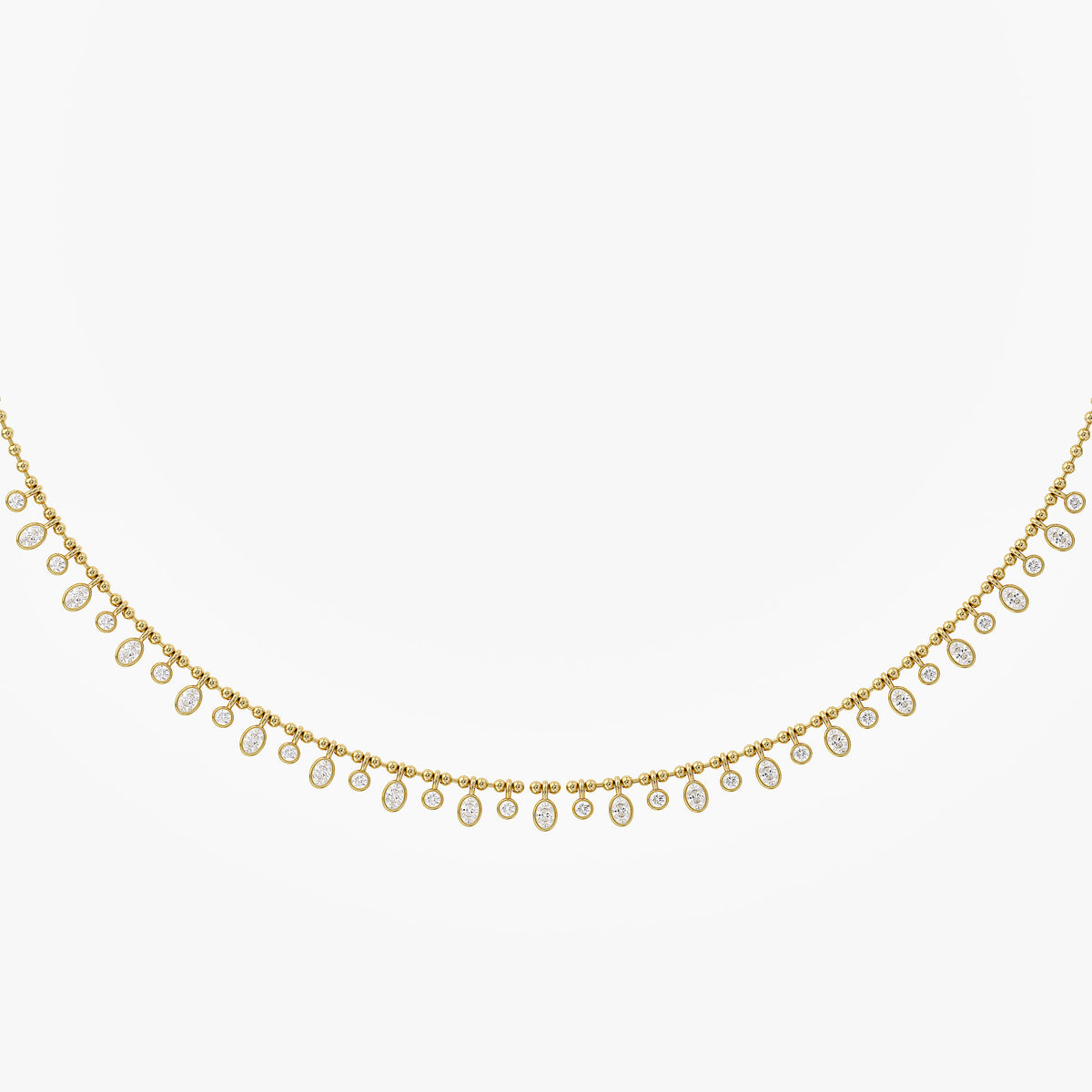 1.15 CTW Oval & Round Lab Grown Diamond Necklace