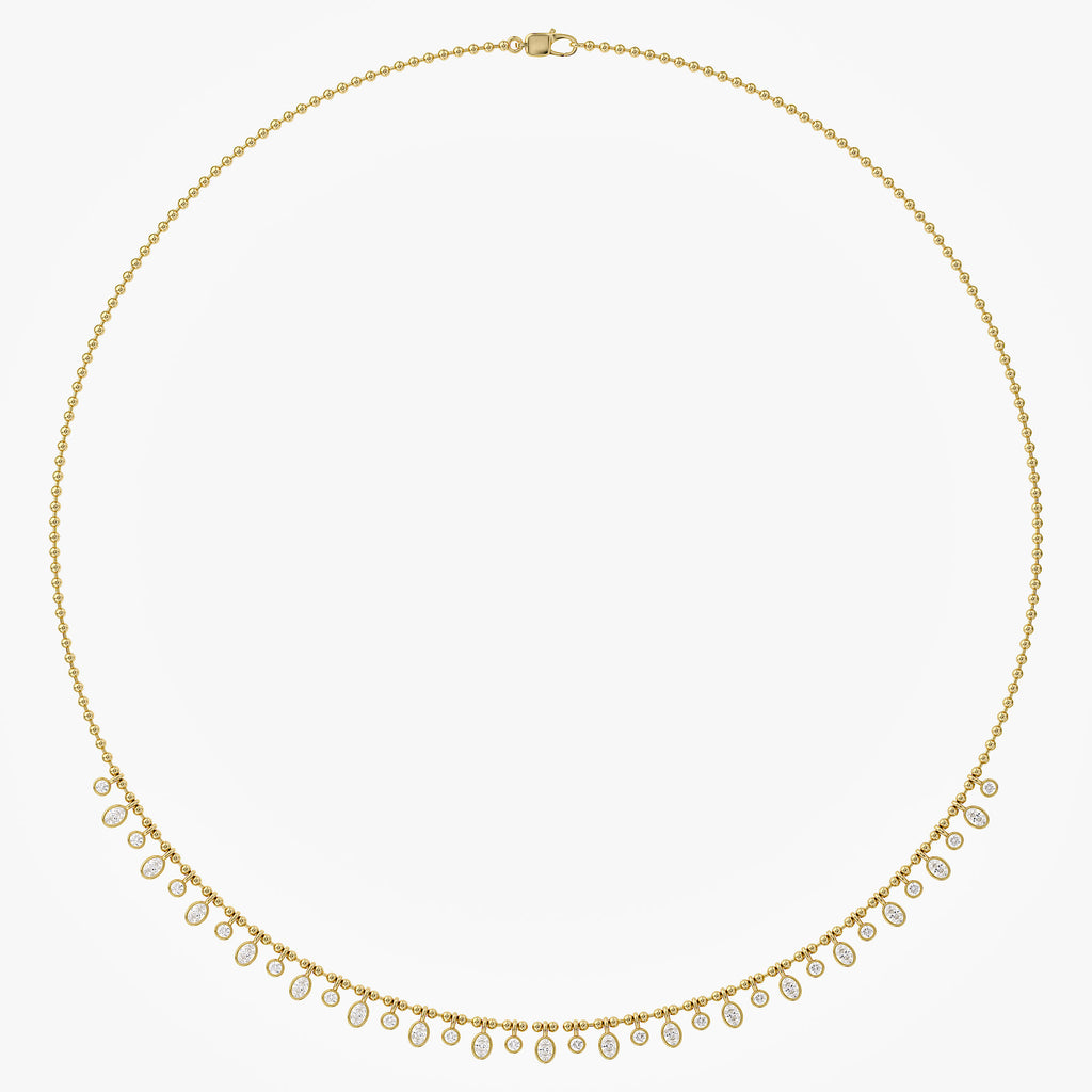 1.15 CTW Oval & Round Lab Grown Diamond Necklace