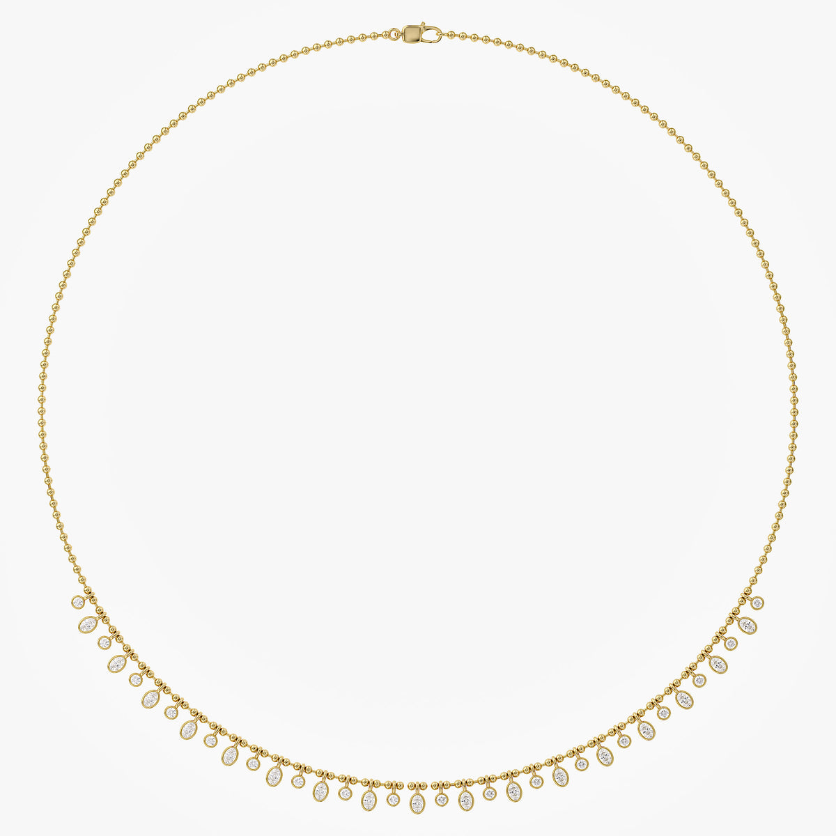 1.15 CTW Oval & Round Lab Grown Diamond Necklace