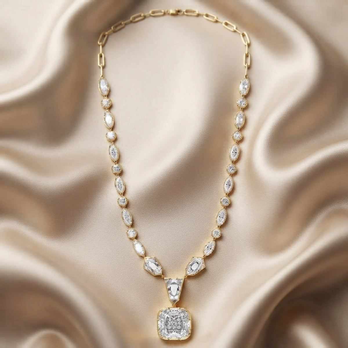 29.68 CTW Lab Grown Diamond Multi-Shape Necklace