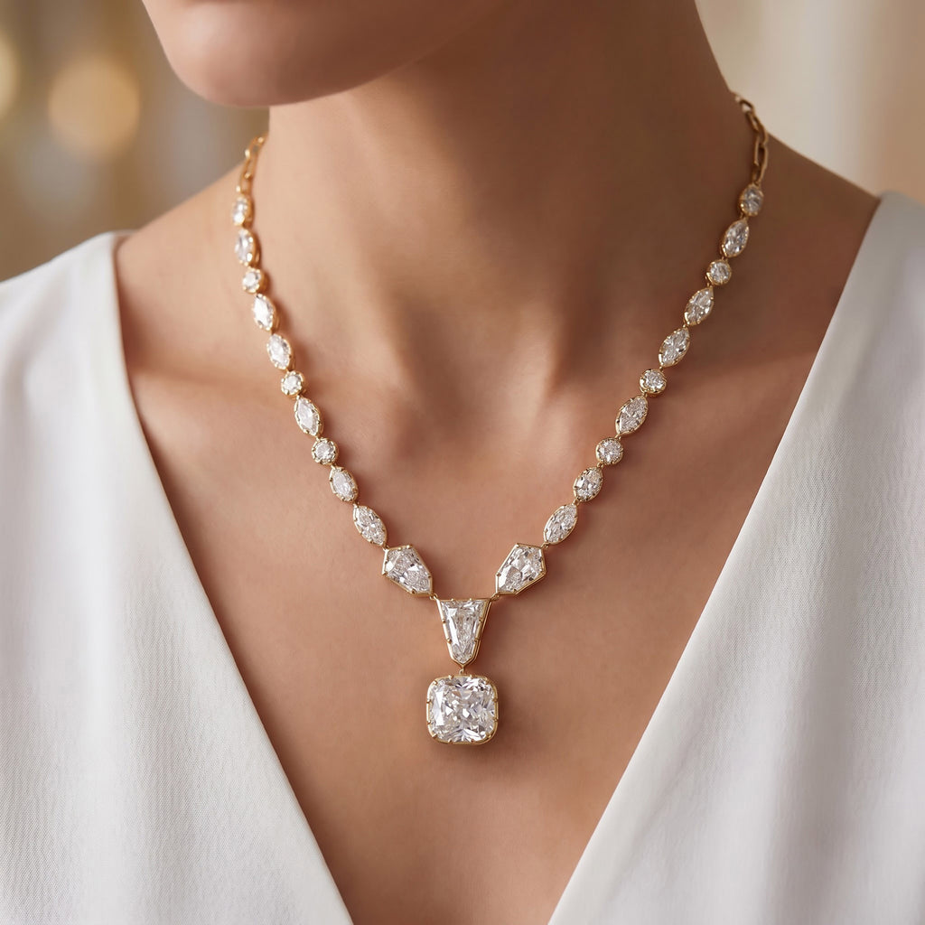 29.68 CTW Lab Grown Diamond Multi-Shape Necklace