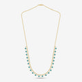 2.66 CTW Round Turquoise Lab Grown Diamond Station Necklace