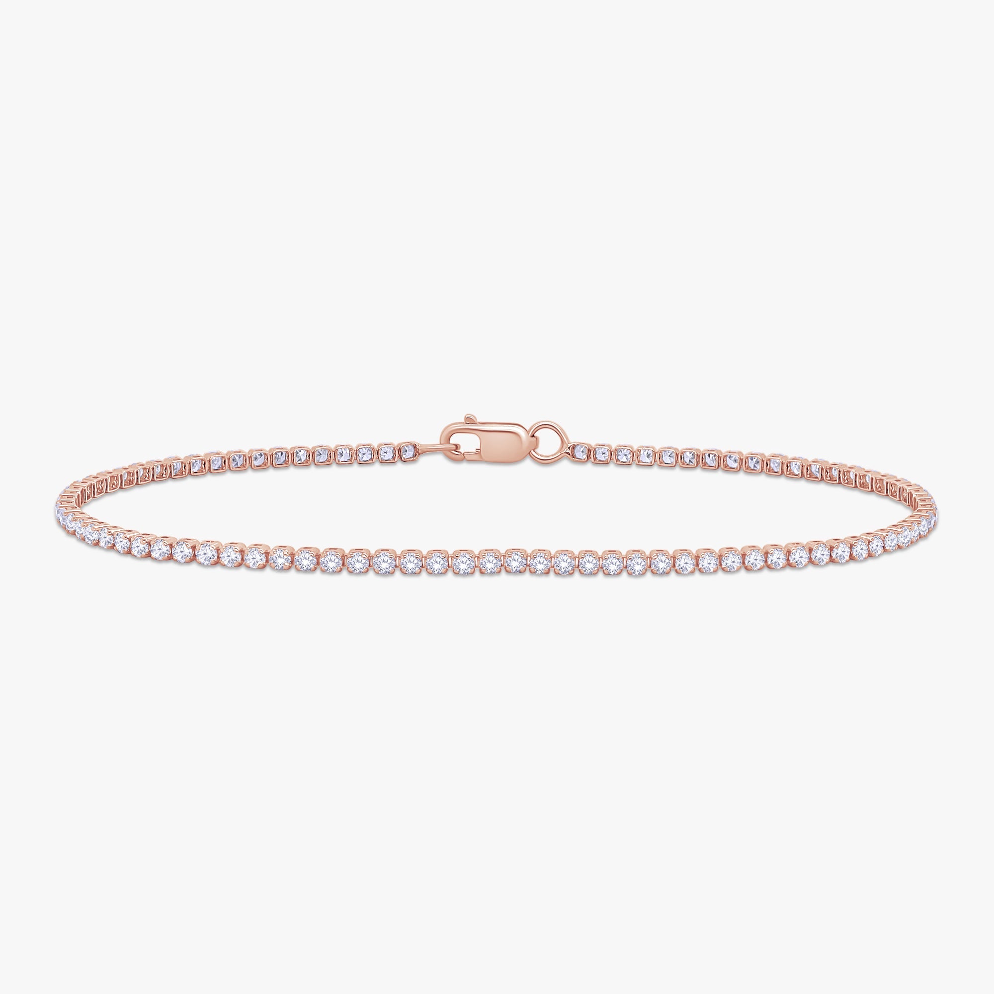 Round Shape 1.35 Carat Lab Grown Diamond Tennis Bracelet