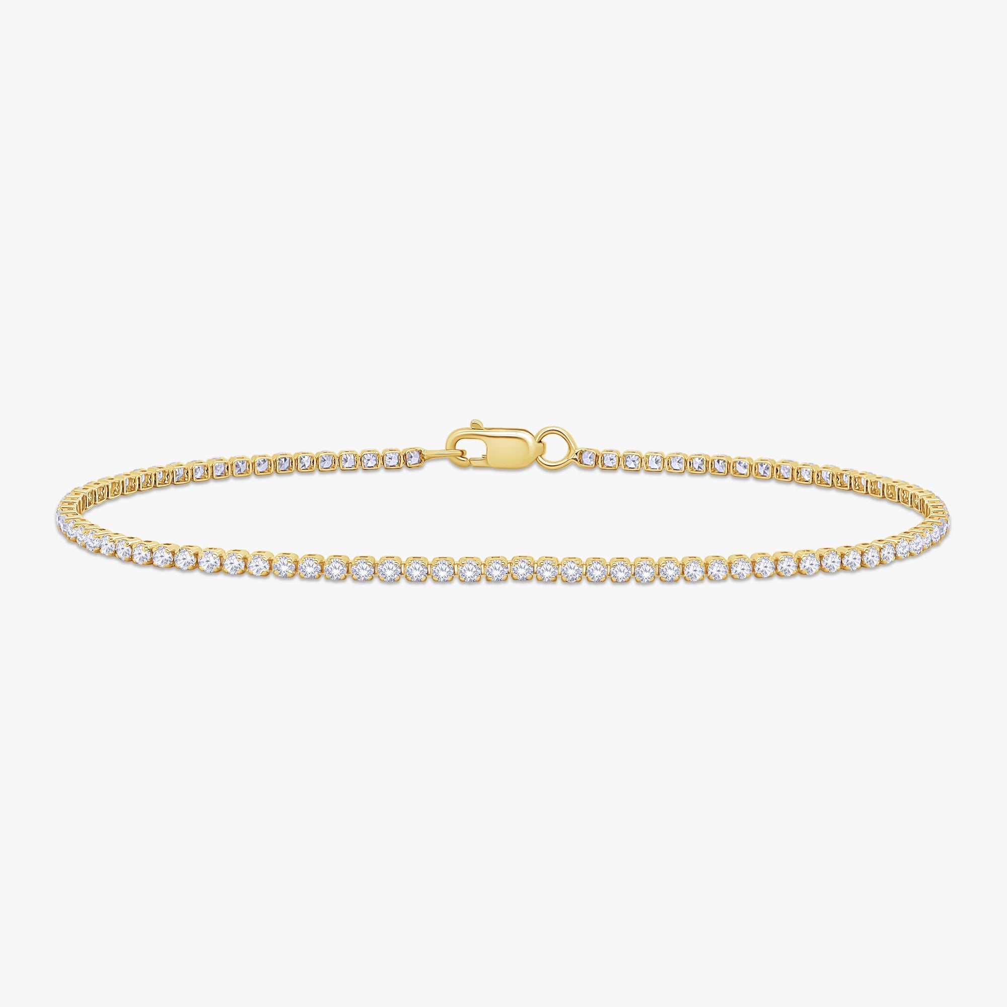 Round Shape 1.35 Carat Lab Grown Diamond Tennis Bracelet