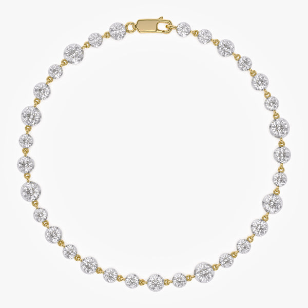 4.02 TCW Lab Grown Diamond Two Tone Bracelet
