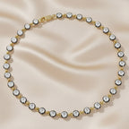 1.90 TCW Round Shape Lab Grown Diamond Two Tone Bracelet