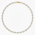 Round Shape 1.80 Carat Lab Grown Diamond Two Tone Bracelet