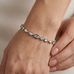 4.40 TCW Multi Shape  Lab Grown Diamond Two Tone Bracelet