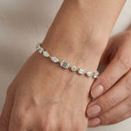 4.40 TCW Multi Shape  Lab Grown Diamond Two Tone Bracelet