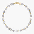 Multi Shape 4.40 Carat Lab Grown Diamond Two Tone Bracelet