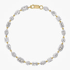 4.40 TCW Multi Shape  Lab Grown Diamond Two Tone Bracelet