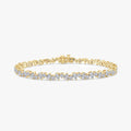 Pear and Round Shape 5.30 Carat Lab Grown Diamond Tennis Bracelet