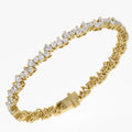 4.7 TCW Pear and Round Shape Lab Grown Diamond Tennis Bracelet