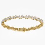 4.7 TCW Pear and Round Shape Lab Grown Diamond Tennis Bracelet