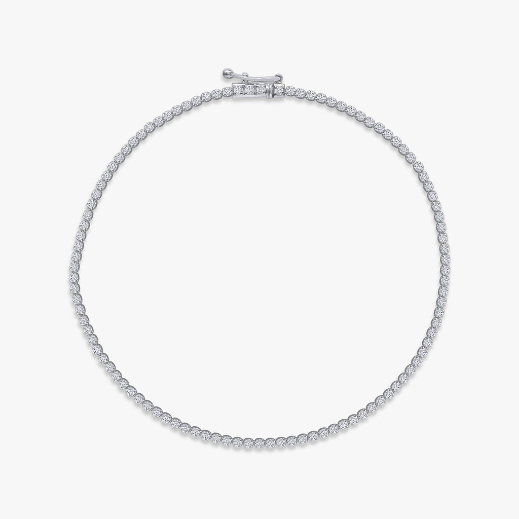 Round Shape 1.20 Carat Lab Grown Diamond Tennis Bracelet