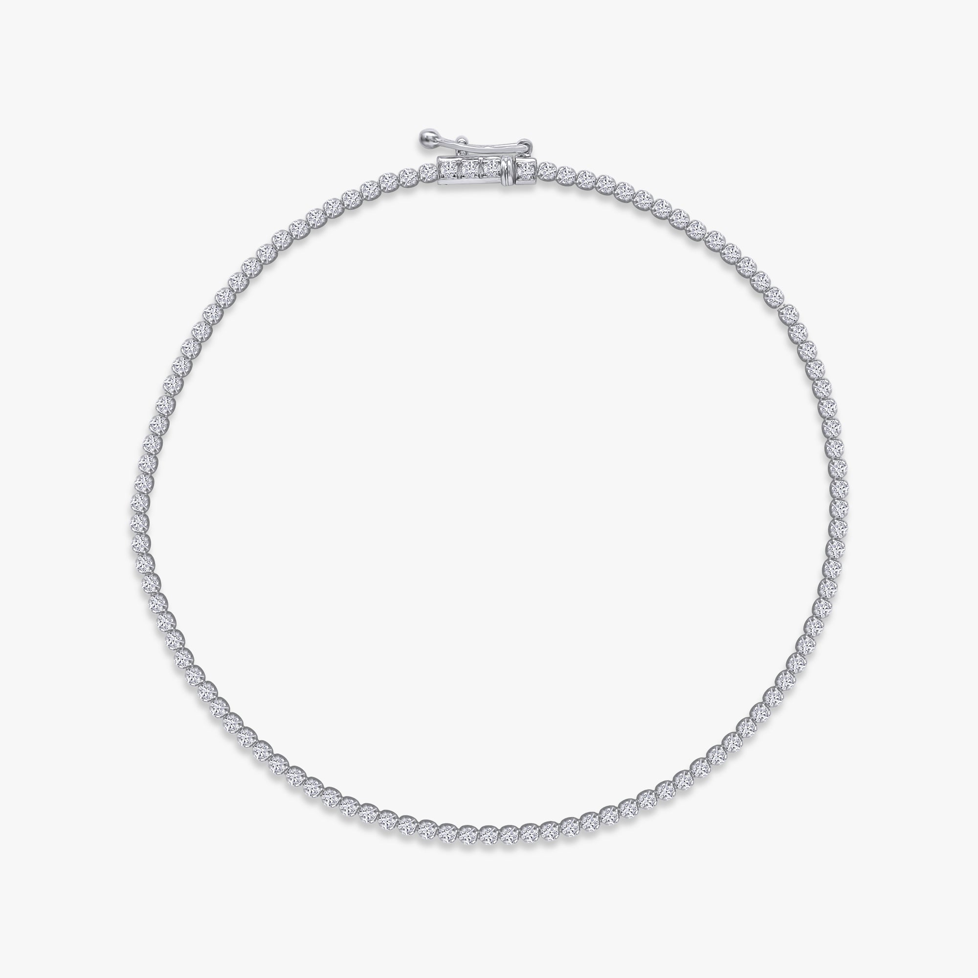 Round Shape 1.20 Carat Lab Grown Diamond Tennis Bracelet