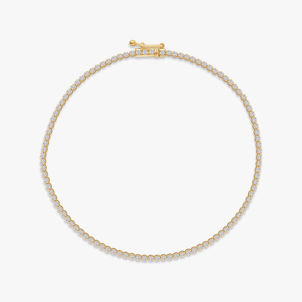 Round Shape 1.20 Carat Lab Grown Diamond Tennis Bracelet