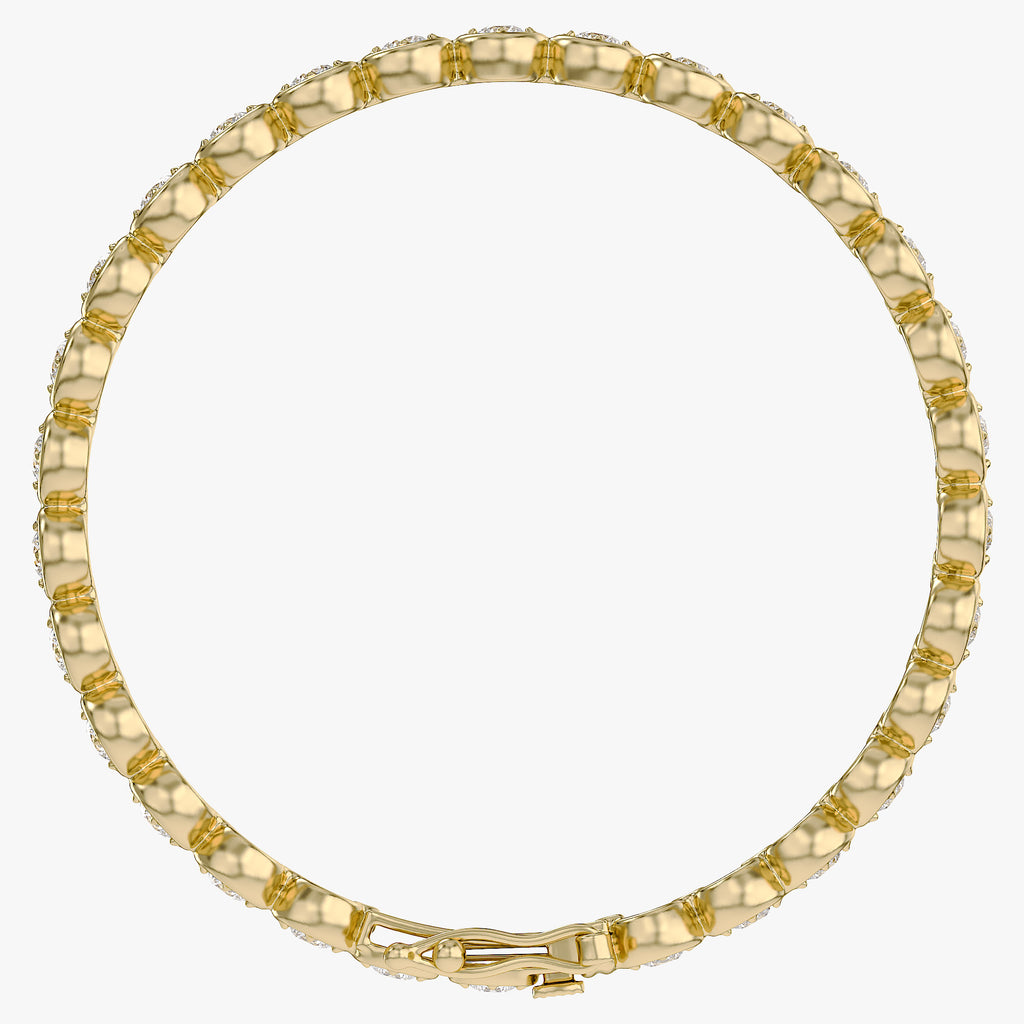 2.15 TCW Round Shape  Lab Grown Diamond Tennis Bracelet