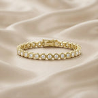 2.15 TCW Round Shape  Lab Grown Diamond Tennis Bracelet