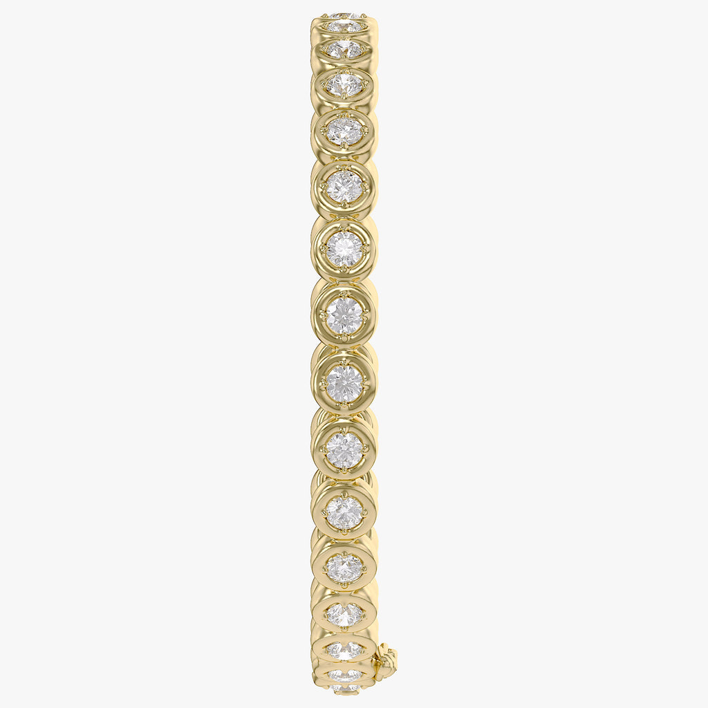 2.15 TCW Round Shape  Lab Grown Diamond Tennis Bracelet
