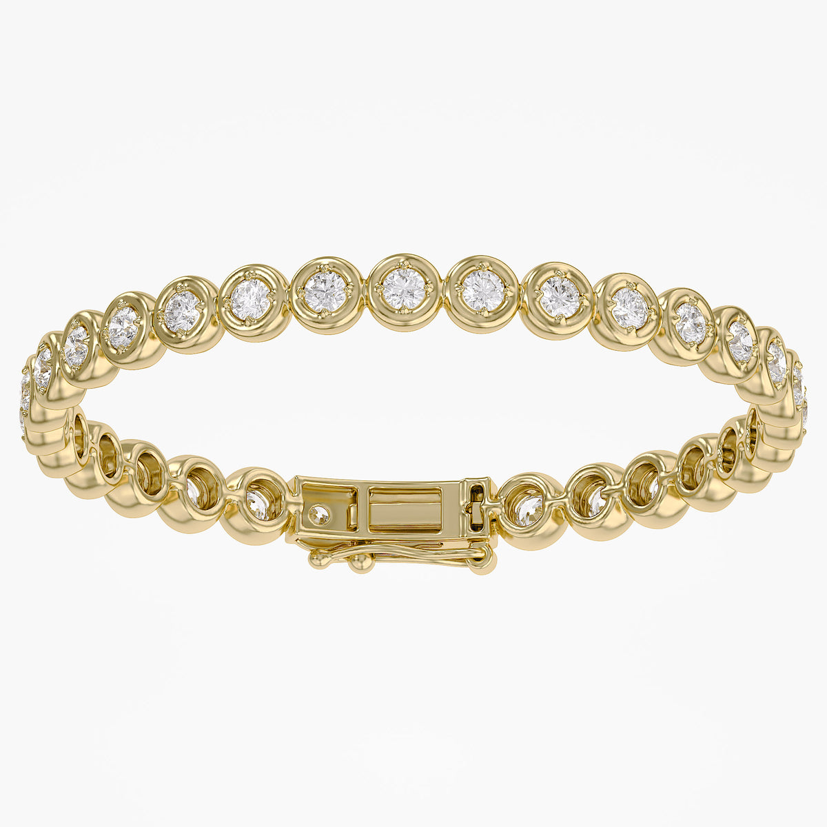 2.15 TCW Round Shape  Lab Grown Diamond Tennis Bracelet